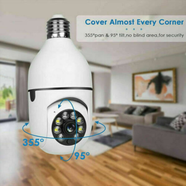 IR E27 Light Bulb Camera 1080P HD Wireless Wifi Smart Home Security Camera