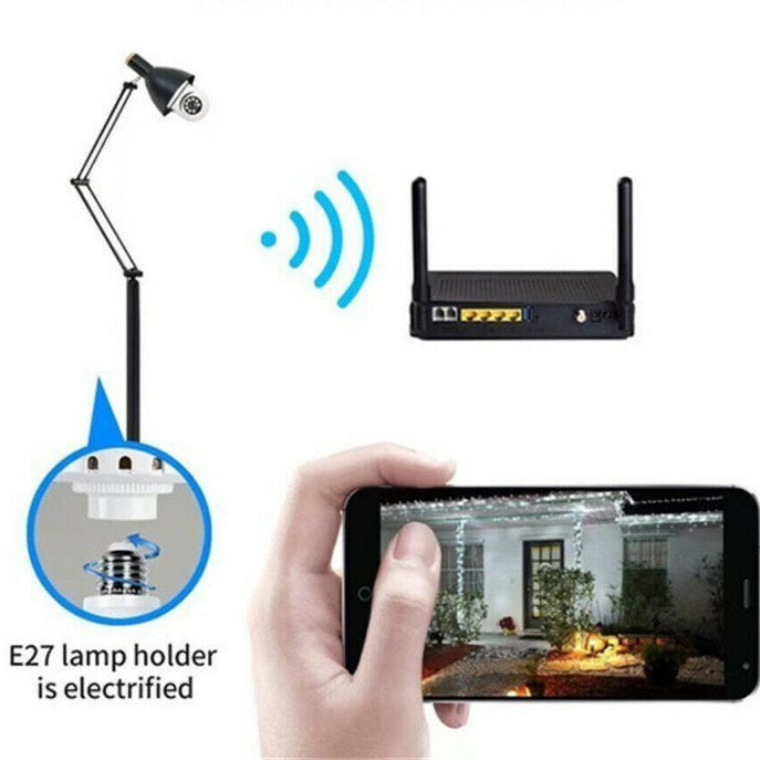 IR E27 Light Bulb Camera 1080P HD Wireless Wifi Smart Home Security Camera